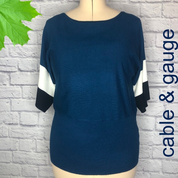 Cable & Gauge Tops Cable Gauge Blue Top Xl Poshmark
